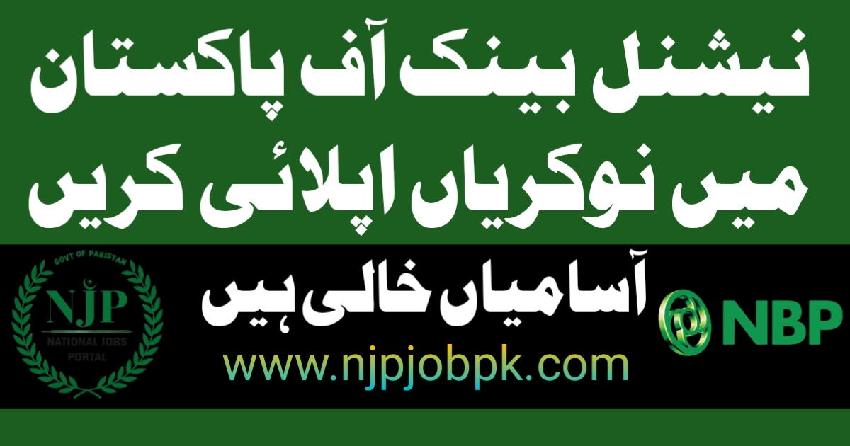 NBP National Bank Of Pakistan Jobs 2024 Apply Online